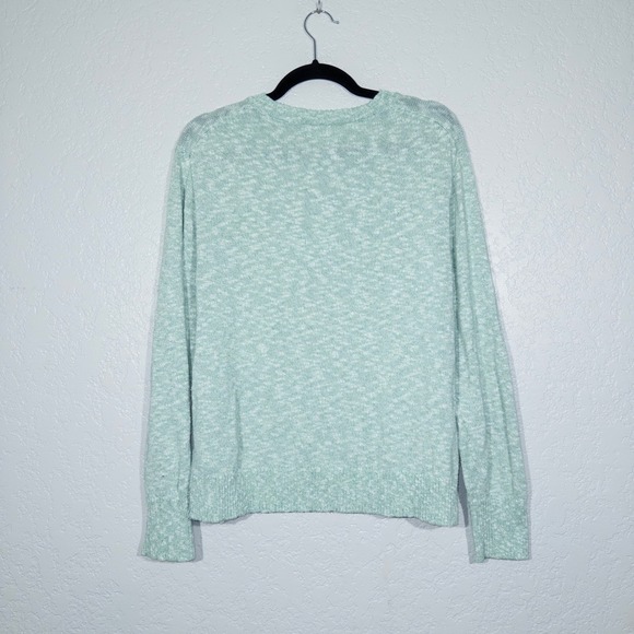 New J. Crew Frosted‎ Seaweed Green Crewneck Beach Sweater Size Large - Picture 9 of 9